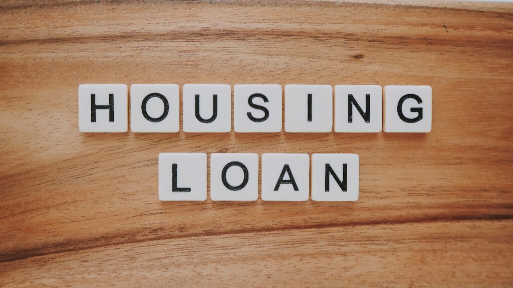 scrabble tiles spelling out a housing loan