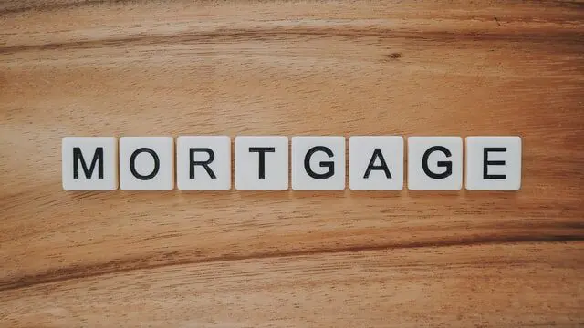 Mortgage spelled out using scrabble tiles