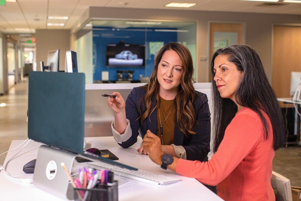 Two women having a discussion